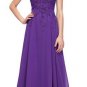 Long Bridesmaid Dresses Grace Karin Sleeveless Chiffon Pink Red Royal Blue Black Wedding Party Dress