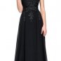 Long Bridesmaid Dresses Grace Karin Sleeveless Chiffon Pink Red Royal Blue Black Wedding Party Dress