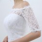 White Vintage Lace Cheap Mermaid Wedding Dresses 2017 Off the Shoulder Half Sleeves Wedding Gowns ve