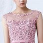 Tulle Lace Appliques Short Cocktail Dresses Zipper Back A-line Formal Wedding Party Dress Pearls Bea