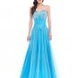 Free Shipping Blue White Pink Bridesmaid Dresses Crystal Tulle Party Dress for Wedding Junior Ball G