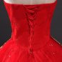 Free Shipping Vintage Lace Red Wedding Dresses Long Train Plus Size Ball Gown Robe de Mariee Cheap F