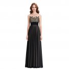 Lace Appliques Bridesmaid Dresses Long Patterns Floor Length Junior Prom Dress Black Bridesmaids Dre