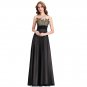Lace Appliques Bridesmaid Dresses Long Patterns Floor Length Junior Prom Dress Black Bridesmaids Dre