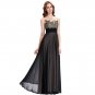 Lace Appliques Bridesmaid Dresses Long Patterns Floor Length Junior Prom Dress Black Bridesmaids Dre