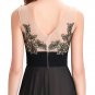 Lace Appliques Bridesmaid Dresses Long Patterns Floor Length Junior Prom Dress Black Bridesmaids Dre