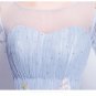 Angel Wedding Dress Marriage Evening Bride Party Prom Bridal Gown Vestido De Noiva 2017Blue, Long sl
