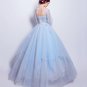 Angel Wedding Dress Marriage Evening Bride Party Prom Bridal Gown Vestido De Noiva 2017Blue, Long sl