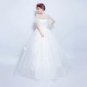 Angel Wedding Dress Marriage Bride Bridal Gown Vestido De Noiva 2017 Boat Neck Nail, lace, 2129