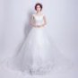Angel Wedding Dress Marriage Bride Bridal Gown Vestido De Noiva 2017 Boat Neck Nail, lace, 2129