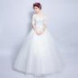 Angel Wedding Dress Marriage Bride Bridal Gown Vestido De Noiva 2017 Boat Neck Nail, lace, 2129