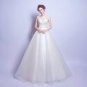 Angel Wedding Dress Marriage Bride Bridal Gown Vestido De Noiva 2017 Boat Neck Nail, lace, 2129