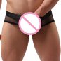 Mens Mesh Transparent Underwear Men Boxer Briefs Pouch Soft Underpants BK L