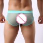 Mens Mesh Transparent Underwear Men Boxer Briefs Pouch Soft Underpants BK L
