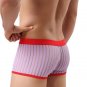 Stripe Transparent Underwear Men Boxer Briefs Pouch Soft Underpants BK L