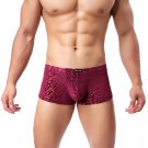 Men\'s Sexy Elastic Underwear Boxer Brief Pattern Print Bulge Underpants
