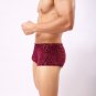 Men\'s Sexy Elastic Underwear Boxer Brief Pattern Print Bulge Underpants