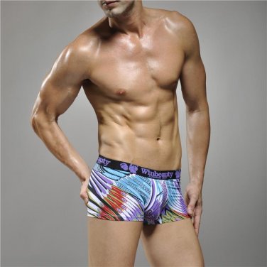 2017 New Arrived Win Brand Men Underwear Silk Sleepwear Breathable Underpant Comfortable Boxers 5 Co