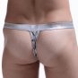 Mens Faux Leather Metallic Underwear Briefs Thong Underpants G-String