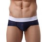 Low-waisted Ventilation Men Underwear Boxer Briefs Straight Angle Underpants BK
