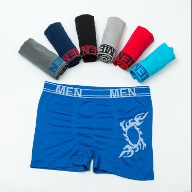 2017 New Arrival New Mens Boxer Shorts 7pcs Secret Dig Male Underwear Men\'s Solid Boxer Shorts Sexy