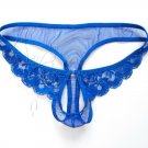 Man Men\'s sexy sheer transparent lace thongs g-string panties briefs t back panties open crotch joc
