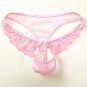 Man Men\'s sexy sheer transparent lace thongs g-string panties briefs t back panties open crotch joc