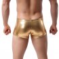 Plus Size Boxers Black Nylon Sexy Men PU Faux Leather Underwear Boxers Shorts Sheathy Cool Male Gay 