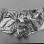 Plus Size Boxers Black Nylon Sexy Men PU Faux Leather Underwear Boxers Shorts Sheathy Cool Male Gay 