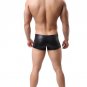 Plus Size Boxers Black Nylon Sexy Men PU Faux Leather Underwear Boxers Shorts Sheathy Cool Male Gay 