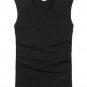 Plus Size Man\'s cotton pure color seamless underwear clothing close-fitting broad shoulders V neck 