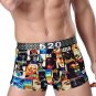 Free Shipping pull in underwear men waist pants U convex design personality cartoon boxer shorts SIZ