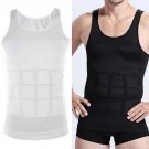 Men\'s Slim Body Shaper Vest Tops Shirt Tummy Waist Underwear Beer Belly Slimmer  6L7X