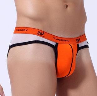 Hot Patchwork Men G String Thong Underwear Comfort Cotton Jockstrap Sides Transparent Mesh Back Open