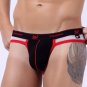 Hot Patchwork Men G String Thong Underwear Comfort Cotton Jockstrap Sides Transparent Mesh Back Open