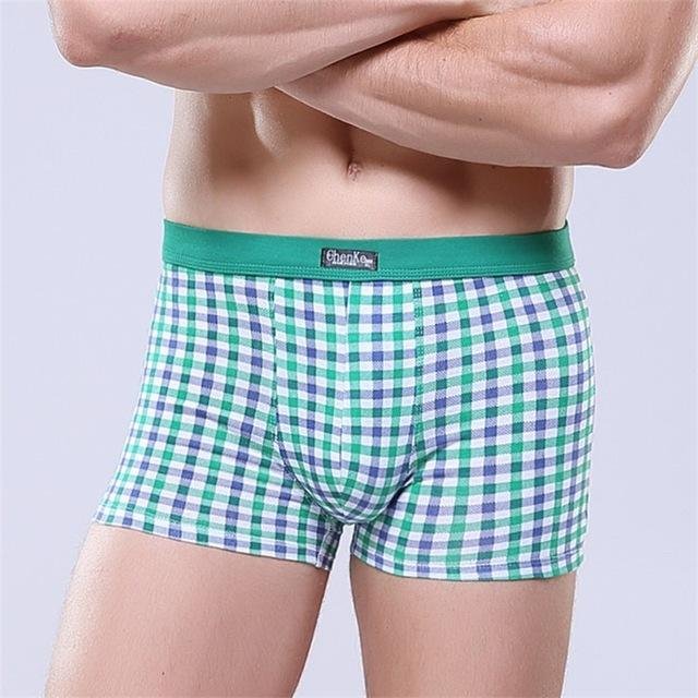 Chenke365 Underwear Men Boxer Cotton Plaid Male Shorts Panties Sexy Mens Boxers Homme Brand Underpan 9790