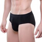 Briefs Men Underwear Mesh Solid Big Size Modal Panties Black High Quality Natural Breathable Male Un