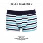 PINK HEROES Men Underwear Boxers Ocean Wind Cotton Sexy Men Boxer Underwear Striped Wave Print Mens