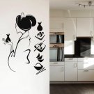 Wall Decal Geisha Beauty Salon Girl Vinyl Sticker Manga Oriental Japan Japanese Home DIY Decor Art B