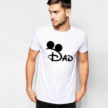 2016 New Arrival  Men Tshirt Print DAD Casual Short Sleeve Tee O-Neck Solid T Shirt Homme  T Men Clo