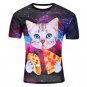 Men summer T-shirt Lightning cat 3d style 2016 fashion brand clothing camiseta hombre manga corta Fr