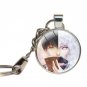Tokyo Ghoul Keychain Glass Cabochon Kaneki Ken Key Chains Glass Dome Anime Japanese Manga Fans Key R