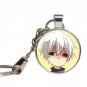 Tokyo Ghoul Keychain Glass Cabochon Kaneki Ken Key Chains Glass Dome Anime Japanese Manga Fans Key R