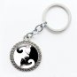 Sailor Moon Luna Cat Artemis Anime Manga Keychain Keyring Yin And Yang Jewelry Dome Round Cabochon C