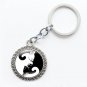 Sailor Moon Luna Cat Artemis Anime Manga Keychain Keyring Yin And Yang Jewelry Dome Round Cabochon C
