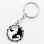 Sailor Moon Luna Cat Artemis Anime Manga Keychain Keyring Yin And Yang Jewelry Dome Round Cabochon C