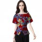 Slim african dashiki clothes women print shirts elegant women costom short sleeve tops fashion print