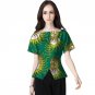 Slim african dashiki clothes women print shirts elegant women costom short sleeve tops fashion print