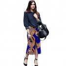 Fashion Front Kick Pleat Womens Formal Wear African Skirt African Colorful Print Element Dashiki Clo