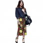 Fashion Front Kick Pleat Womens Formal Wear African Skirt African Colorful Print Element Dashiki Clo